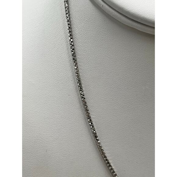 Authentic Italian Sterling Silver Diamond Cut Chain Necklace 16" Hallmarked - Picture 12 of 12